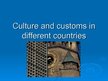 Prezentācija 'Culture and Customs in Different Countries', 1.