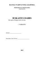Paraugs 'Eiropas Savienības darba tiesības', 1.