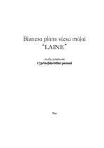 Biznesa plāns 'Biznesa plāns viesu mājai "Laine"', 1.