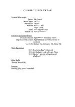 Paraugs 'Curriculum Vitae', 1.