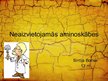 Prezentācija 'Neaizvietojamās aminoskābes', 1.