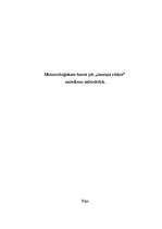 Eseja 'Meteoroloģiskais haoss jeb "tauriņa efekts" mūsdienu sabiedrībā', 1.