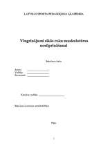 Referāts 'Sīkās roku muskulatūras nostiprināšanas vingrinājumi', 1.