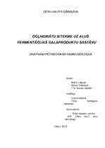 Referāts 'Ogļhidrātu ietekme uz alus fermentācijas gala produktu sastāvu', 1.