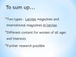 Prezentācija 'Characterization of Women’s Magazines in Latvia', 8.