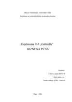 Biznesa plāns 'SIA "Gabriella"', 12.