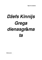 Konspekts 'Džefs Kinnijs "Grega dienasgrāmata"', 1.