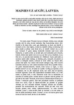 Eseja 'Mainies uz augšu, Latvija', 1.