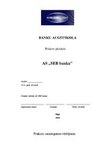 Prakses atskaite 'A/s "SEB Banka"', 1.