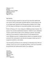 Paraugs 'Letter of Complaint to a Bank Manager', 1.