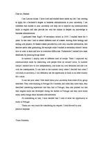 Paraugs 'Motivation Letter', 1.