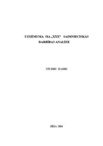 Diplomdarbs 'Uzņēmuma X saimnieciskās darbības analīze', 1.