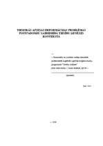 Eseja 'Tiesiskās apziņas deformācijas problēmas postpadomju sabiedrībā tiesību ģenēzes ', 1.