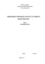 Referāts 'Teritorijas tiesiskais statuss, tā veidi un raksturojums', 1.