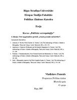 Eseja 'Post-apgaismības periods "Jaunā pasaules ne/kārtība"', 1.