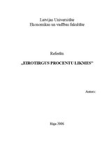 Referāts 'Eirotirgus procentu likmes', 1.