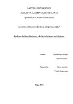 Konspekts 'Redzes defektu biežums, defektu lieluma sadalījums', 1.