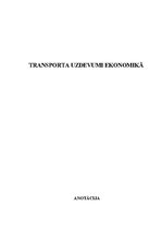 Referāts 'Transporta uzdevumi ekonomikā', 1.