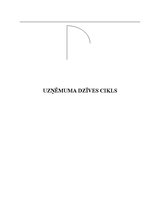 Konspekts 'Uzņēmuma "X" dzīves cikls', 1.