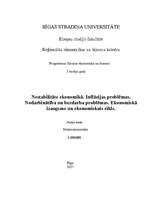 Konspekts 'Nestabilitāte ekonomikā. Inflācijas problēmas. Nodarbinātība un bezdarba problēm', 1.