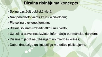 Prezentācija 'Projekta darba prezentācija - soliņš ar jumtiņu', 6.