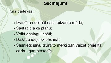 Prezentācija 'Projekta darba prezentācija - soliņš ar jumtiņu', 19.