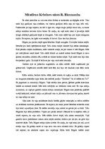 Eseja 'Mūsdienu Kristīnes stāsts Rūdolfam Blaumanim', 1.