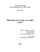 Diplomdarbs 'Mārketinga koncepcija viesu mājai „Copes”', 1.
