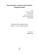 Referāts 'Emocijas, to veidi, emocionālā inteliģence', 1.