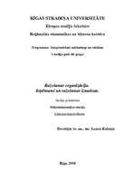Konspekts 'Ražošanas organizācija. Ieņēmumi un ražošanas izmaksas', 1.