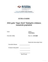 Diplomdarbs '2023. gada “Super Bowl” finālspēles reklāmās izmantotie paņēmieni', 1.
