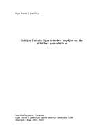 Referāts 'Baltijas Futbola līgas izveides iespējas un tās attīstības perspektīvas', 1.