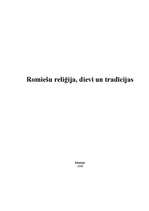 Referāts 'Romiešu reliģija, dievi un tradīcijas', 1.