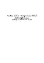 Referāts 'Analīzes metožu rokasgrāmata politikas zinātnes pētniekiem', 1.