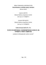 Konspekts 'Potenciometriskā oksidimetriskā dzelzs (II) titrēšana ūdens šķīdumā', 1.