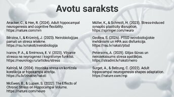 Prezentācija 'Hroniska stresa ietekme uz hipokampu un mācīšanās spējām', 15.
