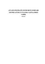 Referāts 'Atvasinātie finanšu instrumenti Latvijā un to loma valūtas risku vadībā', 1.