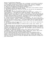 Eseja 'The Design of a Psychological Experiment', 1.