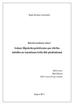 Eseja 'Ieskats Hipokrāta priekšstatos par cilvēka attīstību no ieņemšanas brīža līdz pi', 1.