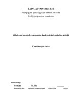 Diplomdarbs 'Iekštelpu un āra mācību vides nozīme daudzpusīgā pirmsskolēna attīstībā', 1.