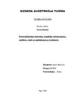 Referāts 'Kriminālistikas tehnikas vispārējs raksturojums - sistēma, veidi un pielietošana', 1.