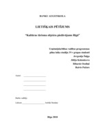 Referāts 'Kultūras tūrisma objektu piedāvājums Rīgā', 1.