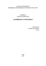 Referāts 'Anoreksija un bulīmija', 1.