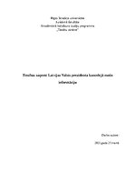 Referāts 'Tiesības saņemt Latvijas Valsts prezidenta kancelejā esošo informāciju', 1.