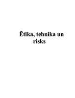 Referāts 'Ētika, tehnika un risks', 1.
