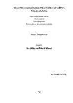 Konspekts 'Konspekts sociālās zinībās 4.klasei', 1.