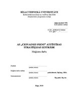 Diplomdarbs 'AS "Cesvaines piens" attīstības stratēģijas izstrāde', 1.