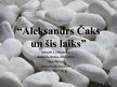 Prezentācija 'Aleksandrs Čaks', 1.