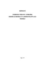 Referāts 'Juridisko personu atbildība krimināltiesībās un administratīvajās tiesībās', 1.