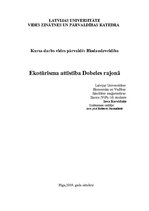 Referāts 'Ekotūrisma attīstība Dobeles rajonā', 1.